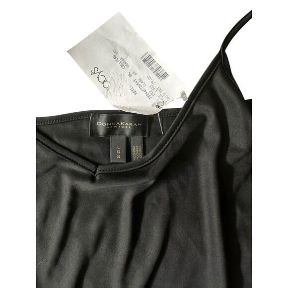 Donna Karan Camisole L Black Lightweight Stretchy Adjustable Straps - Picture 2 of 4
